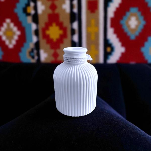 Deko Vase geriffelt Skandi-Stil auch als Stabkerzenhalter verwendbar Raysin - Artikel-Nr. 1100046